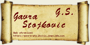 Gavra Stojković vizit kartica